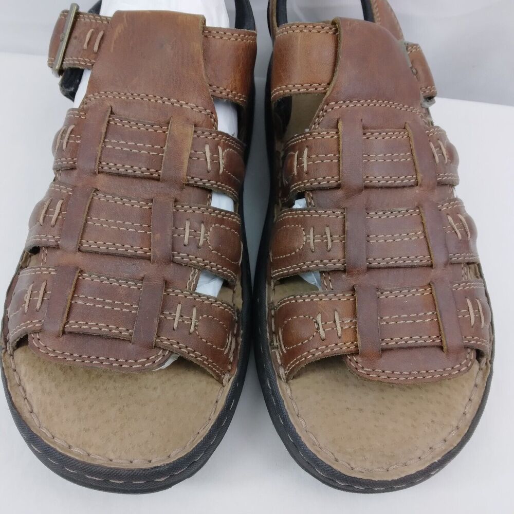 Journeys Fisherman Open Toe Sandals Brown Leather Y2K 90s Shoes Mens Size 10 M - Picture 5 of 13